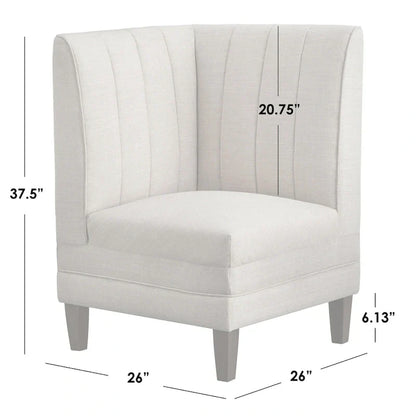 Lifestorey Kerrington 3-Piece Channel Back Upholstered Banquette Set