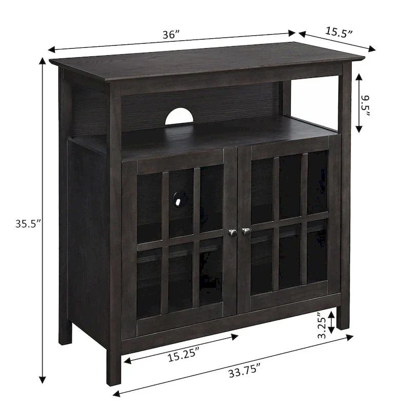 Convenience Concepts Big Sur Highboy 40 inch TV Stand with Storage Cabinets