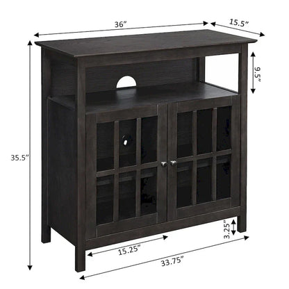 Convenience Concepts Big Sur Highboy 40 inch TV Stand with Storage Cabinets