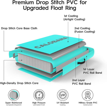 Round Floating Ring Hammock - Heavy Duty Inflatable Raft
