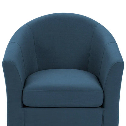 Set of 2 Modern Upholstered Swivel Barrel Chair Living Room Accent Chair