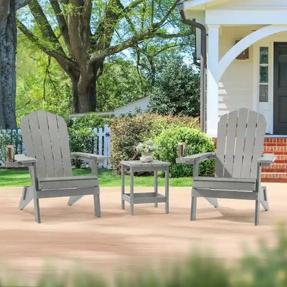 Bonosuki Set of 2 Folding Adirondack Chair Patio Fire Pit Chair