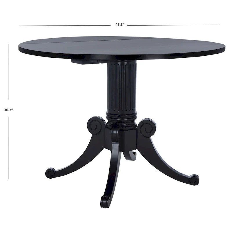 SAFAVIEH Jeane Antique White Drop Leaf Dining Table - 43 W x 43 D x 31 H - 43Wx43Dx31H