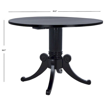 SAFAVIEH Jeane Antique White Drop Leaf Dining Table - 43 W x 43 D x 31 H - 43Wx43Dx31H