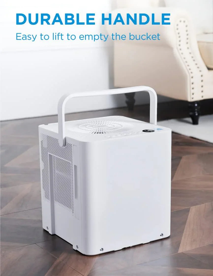 Midea Cube 35 Pint Dehumidifier for Basement and Rooms at Home for up to 3,500 Sq. Ft., Smart Control, Compatible with Alexa (White), Drain Hose Included, ENERGY STAR Most Efficient 2023
