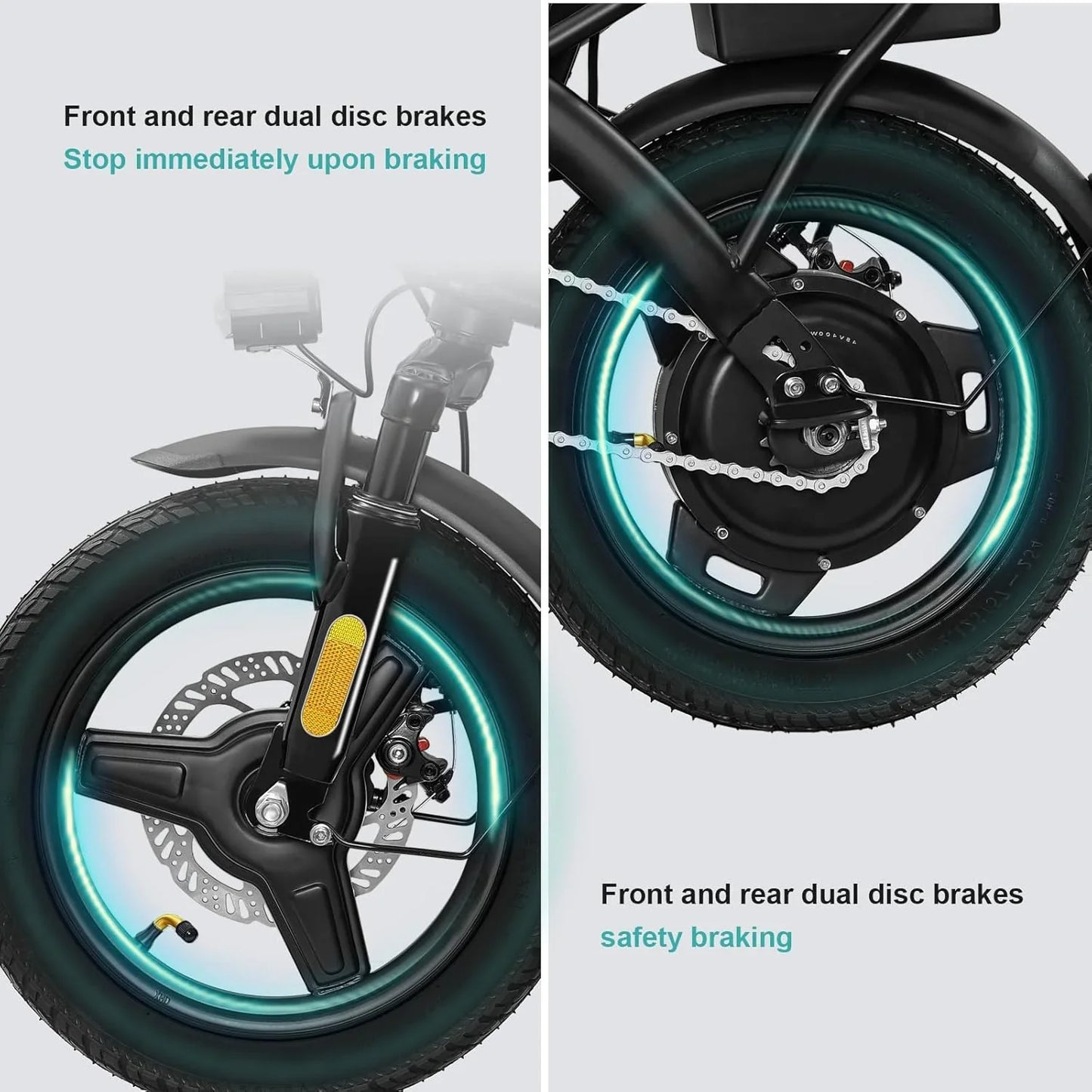 Electric Bike for Adults Teens Folding E-Bike Commuter City Foldable ebike Motor 48V 24MPH