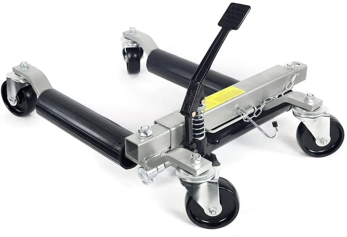 2025 Stark Set of (4) Wheel Dolly Car Skates Vehicle Positioning Hydraulic Tire Jack Truck Rv Trailer Pick Up Dolly Ratcheting Foot Pedal, 1500LBS