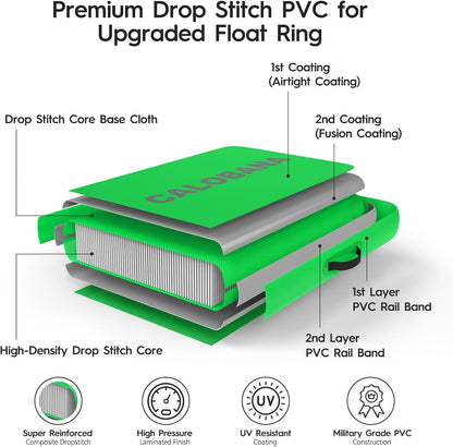 Round Floating Ring Hammock - Heavy Duty Inflatable Raft