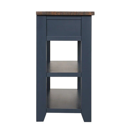 Wood Console Table with 3 Storage Drawers and 2 Shelves